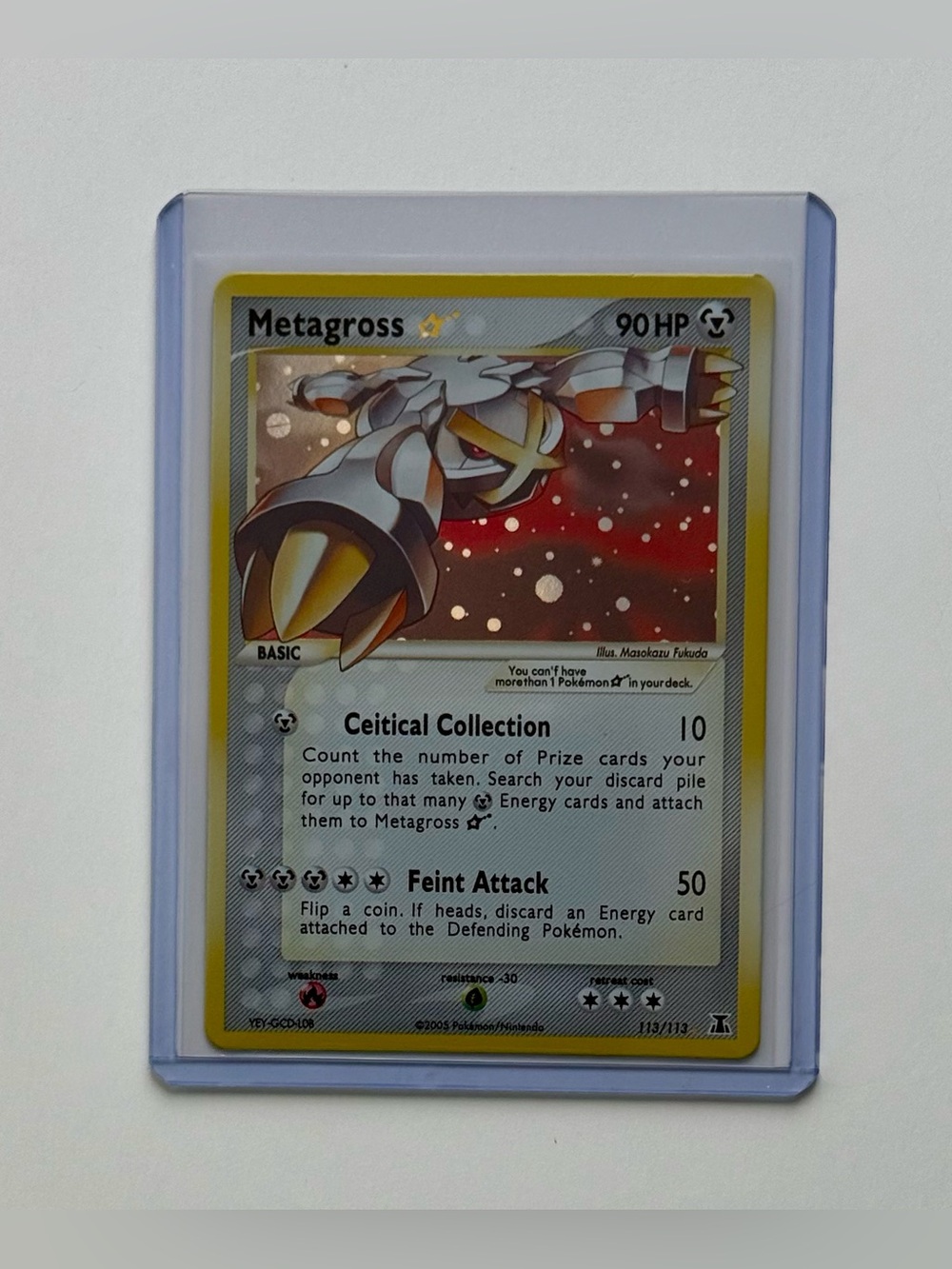 Pokémon Metagross Star 113/113 Delta Species Ultra Rare Holo Fan Art Custom Card